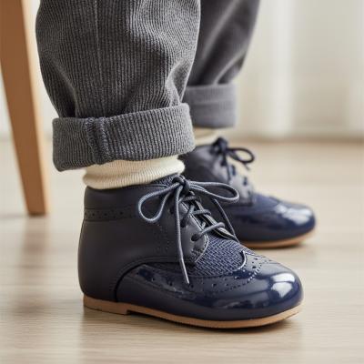 SVAntonio-N  Navy Brogue Boot (Last one size 8)