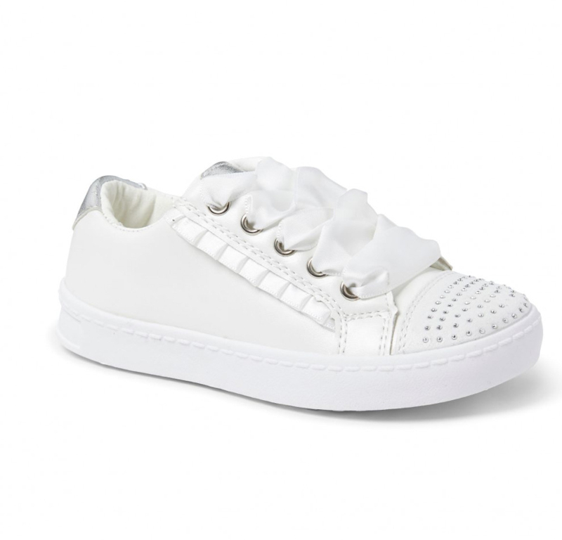 Sevva Ceri White  SVCerri_W Cerri White Sparkle Trainer (10 inf- 4 ad)