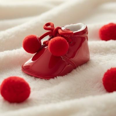 SVJoe-R  Red Pom Pom Shoe  (Choose EUR 16-20)