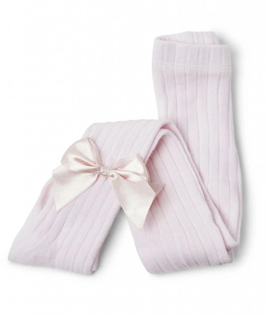 Sevva   SVKITTY-P Pink Ribbed Bow tights ( choose 6m - 8year)