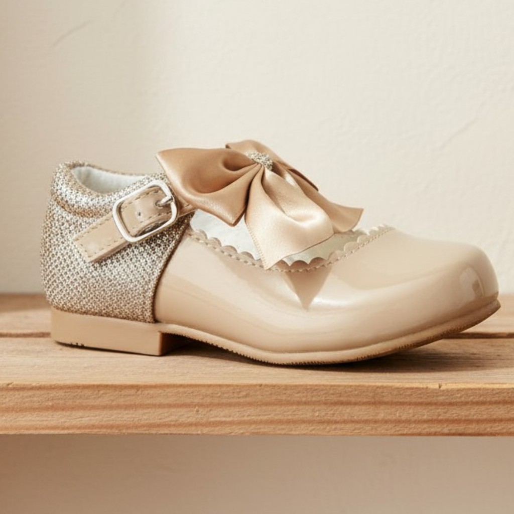 Sevva  * SVKristy-Ca Camel Mary Jane Shoe with Bow (4 Infant - 2 Adult)