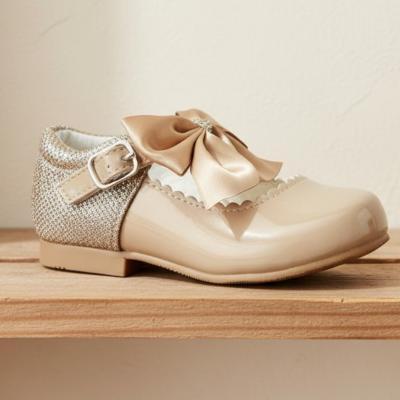 SVKristy-Ca  Camel Mary Jane Shoe with Bow  (4 Infant - 2 Adult)