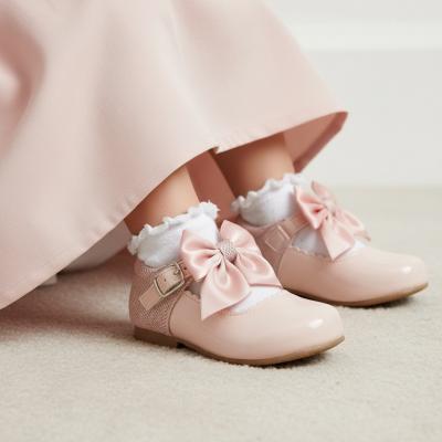 SVKristy-P  Pink Mary Jane Shoe with  Bow  (4 Infant - 2 Adult)
