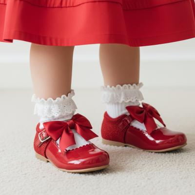 SVKristy-R  Red Mary Jane Shoe with Bow  (4 Infant - 2 Adult)