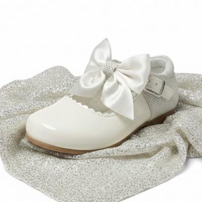 SVKristy-W White Mary Jane Shoe with Bow (4 Infant - 2 Adult)