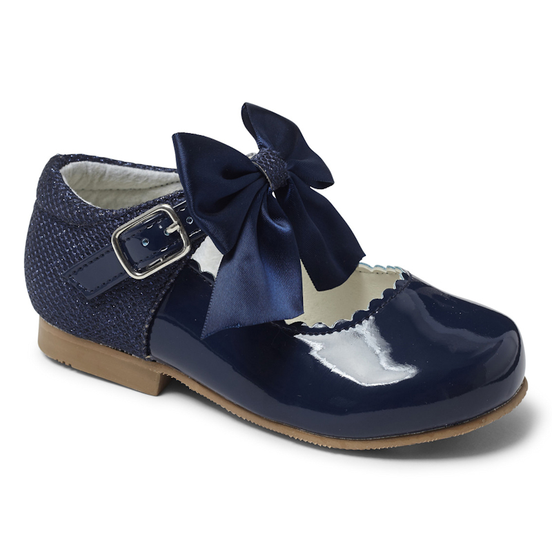 Sevva  * SVKristyN Navy Mary Jane Shoe with  Bow (4 Infant - 2 Adult)