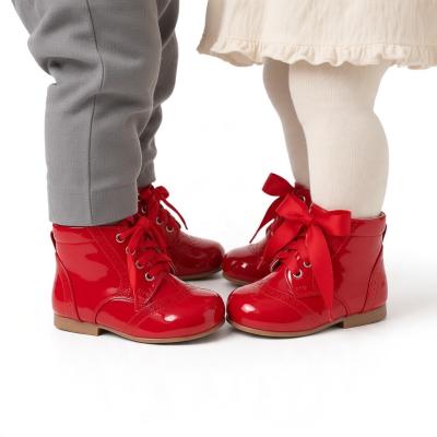 SVQuinn-R  Boots Red - Satin and Waxed Laces  (4-12)