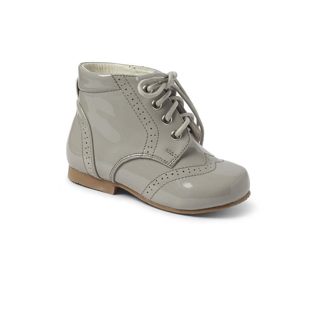 Sevva  * SVQuinnG Boots Grey - Satin and Waxed Laces (4-12)