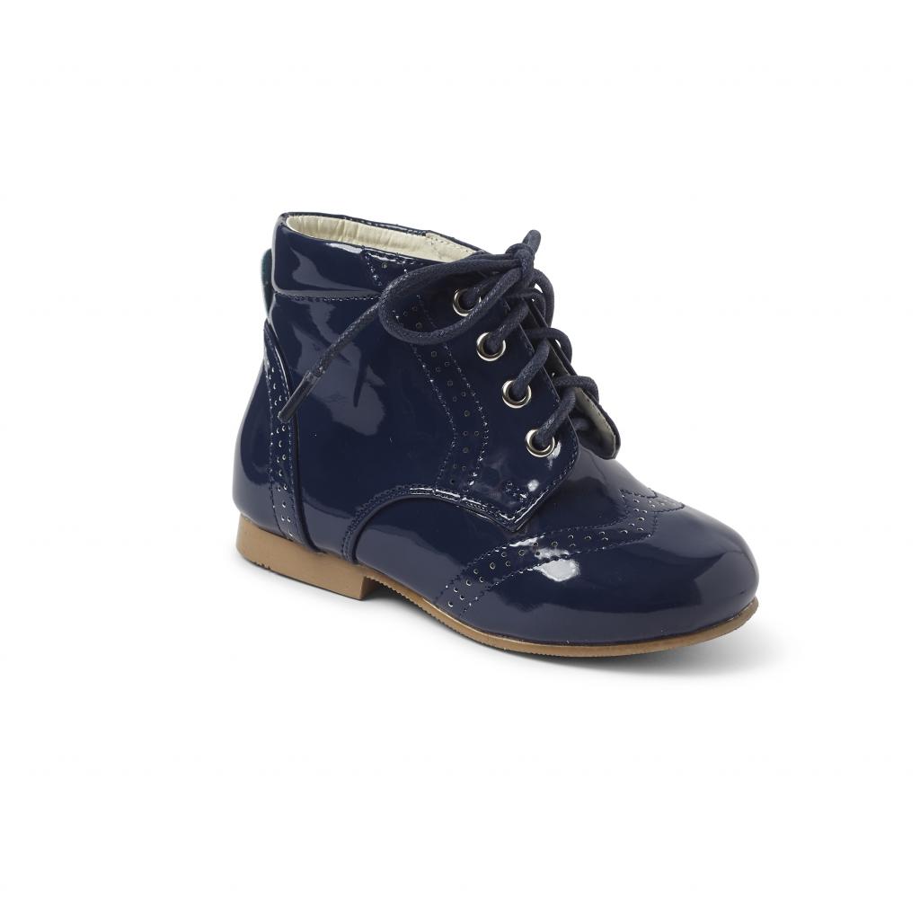 Sevva  * SVQuinnN Boots Navy - Satin and Waxed Laces (4-12)