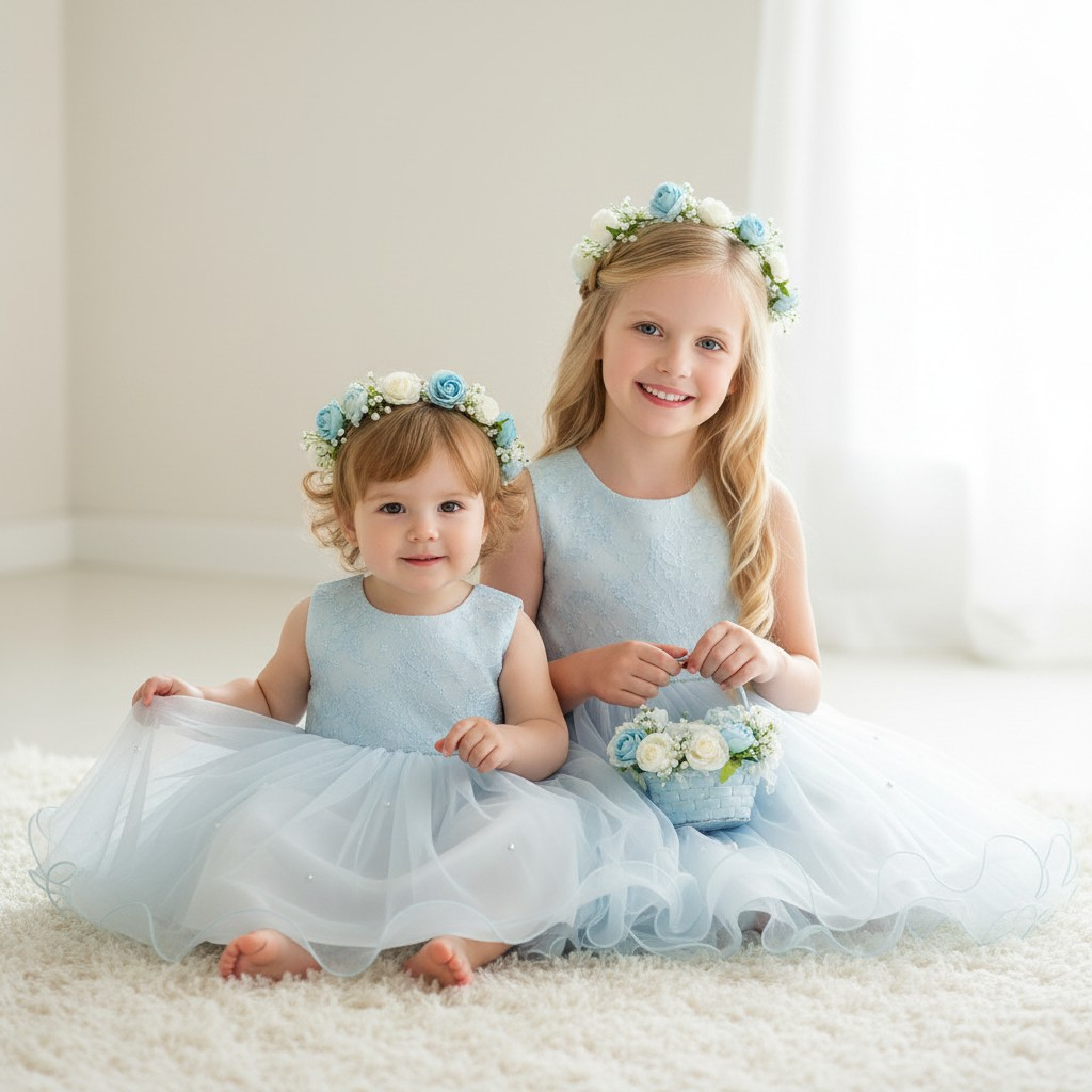 Sevva   SVRiley-S Sky  Tulle Dress (Choose 0- 4 years)