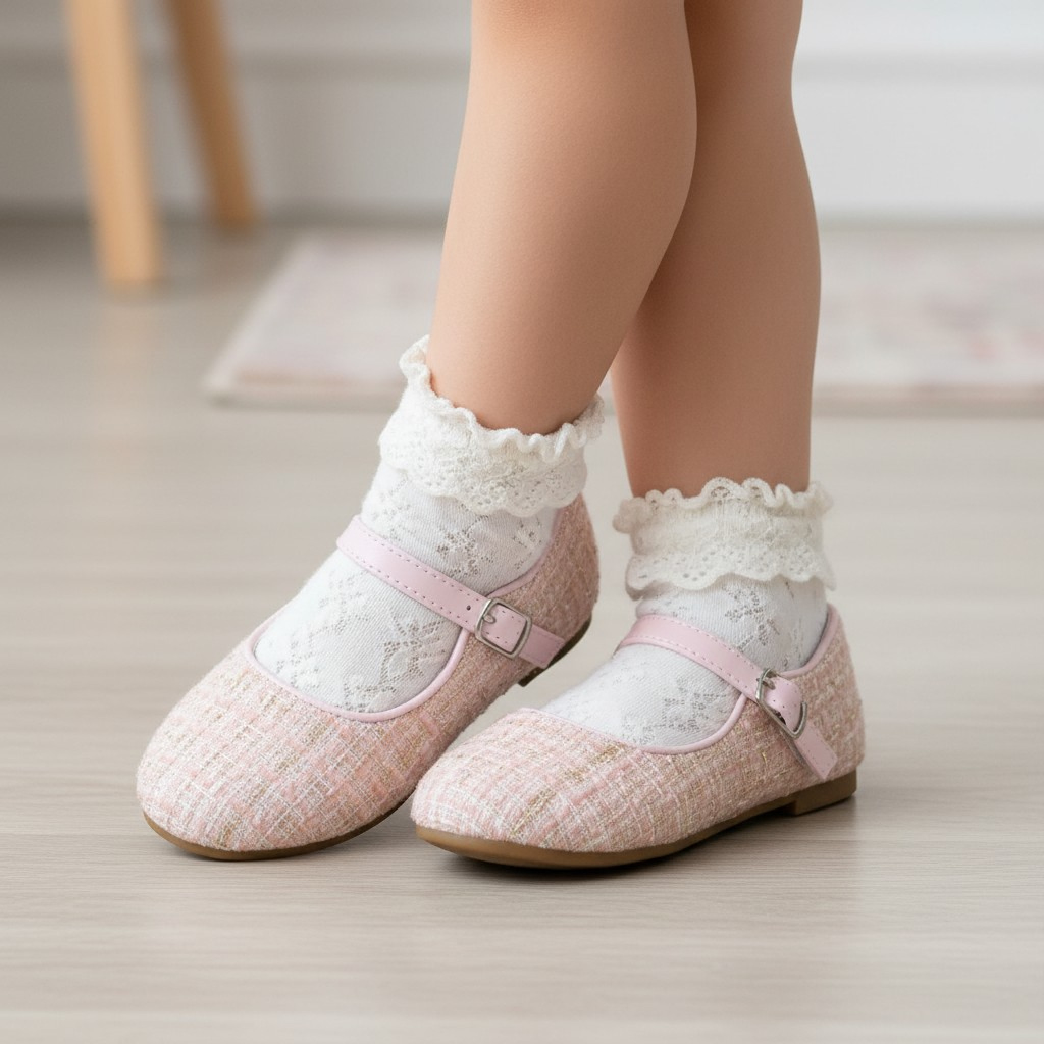Sevva   SVSuz-P Tweed Pink Suzanne Shoes (Choose EU 23-34)