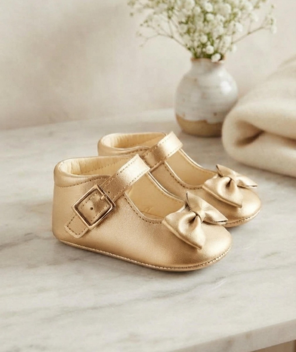 Sevva  * SVTaylor_G Gold Taylor Pre-Walker Bow Shoe (Choose EUR 16-20)