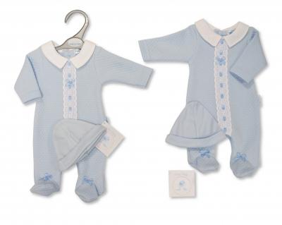Tiny Baby PB-20-370S 5035320653709 TB_LBW20-370-S Sky "Bow and Lace" All In One Set (3-8lbs)