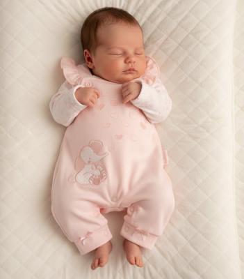 TC20-753P   Bows & Elephant Dungaree Set  (3-8lbs)
