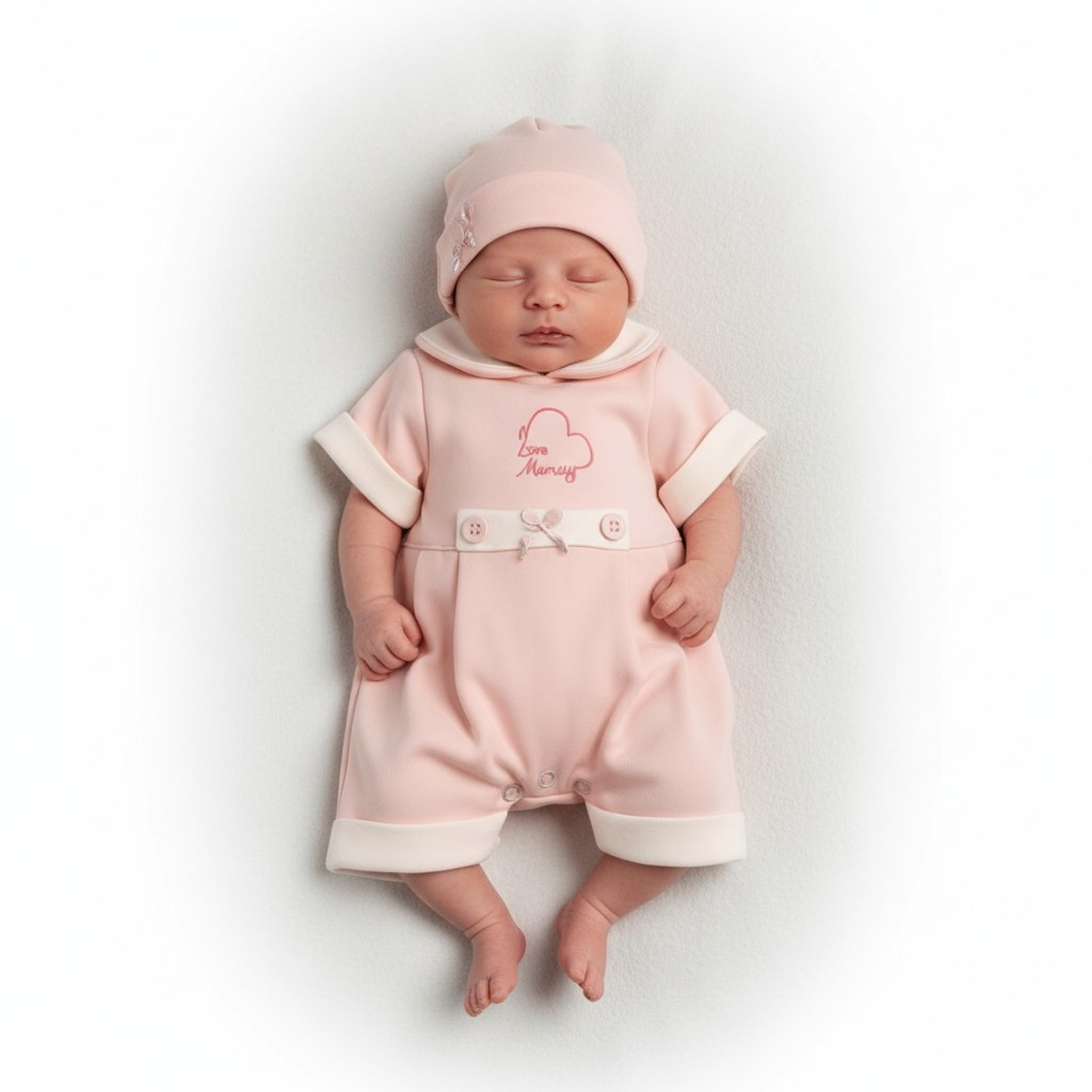 Tiny Chick PB20-526 5035320205267 TCLBW20-526 "I Love Mummy" Romper with Hat (3-8lbs)