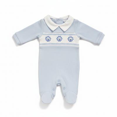 Tiny Chick PB-20-594L 503520425948 TCLBW20-594L Sky Smocked "Lion" All In One (3-8lbs)
