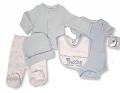 Tiny Chick PB-20-589S 5035320405988 TCLBW20-598-S Smocked "Cuddles" 5 Piece Set (3-8lbs)