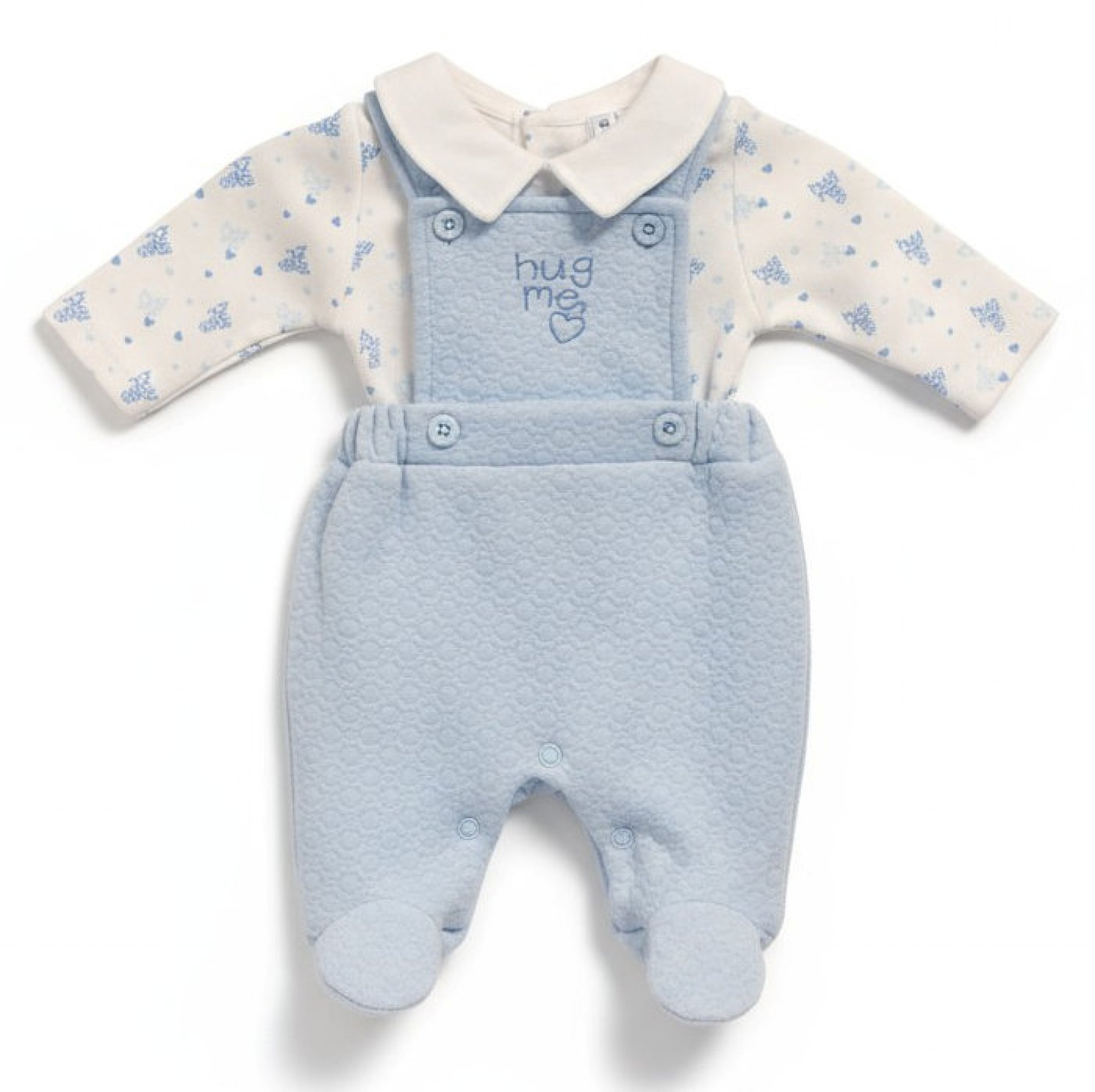 Tiny Chick PB-20-600S 5035320606002 TCLBW20-600-S Sky "Hug Me" Dungaree Set (3-8lbs)