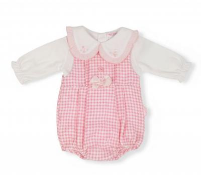 Tiny Chick PB-20-701 5035320207018 TCLBW20-701-P Dogtooth "Frills and Bows" Romper Set (3-8lbs)