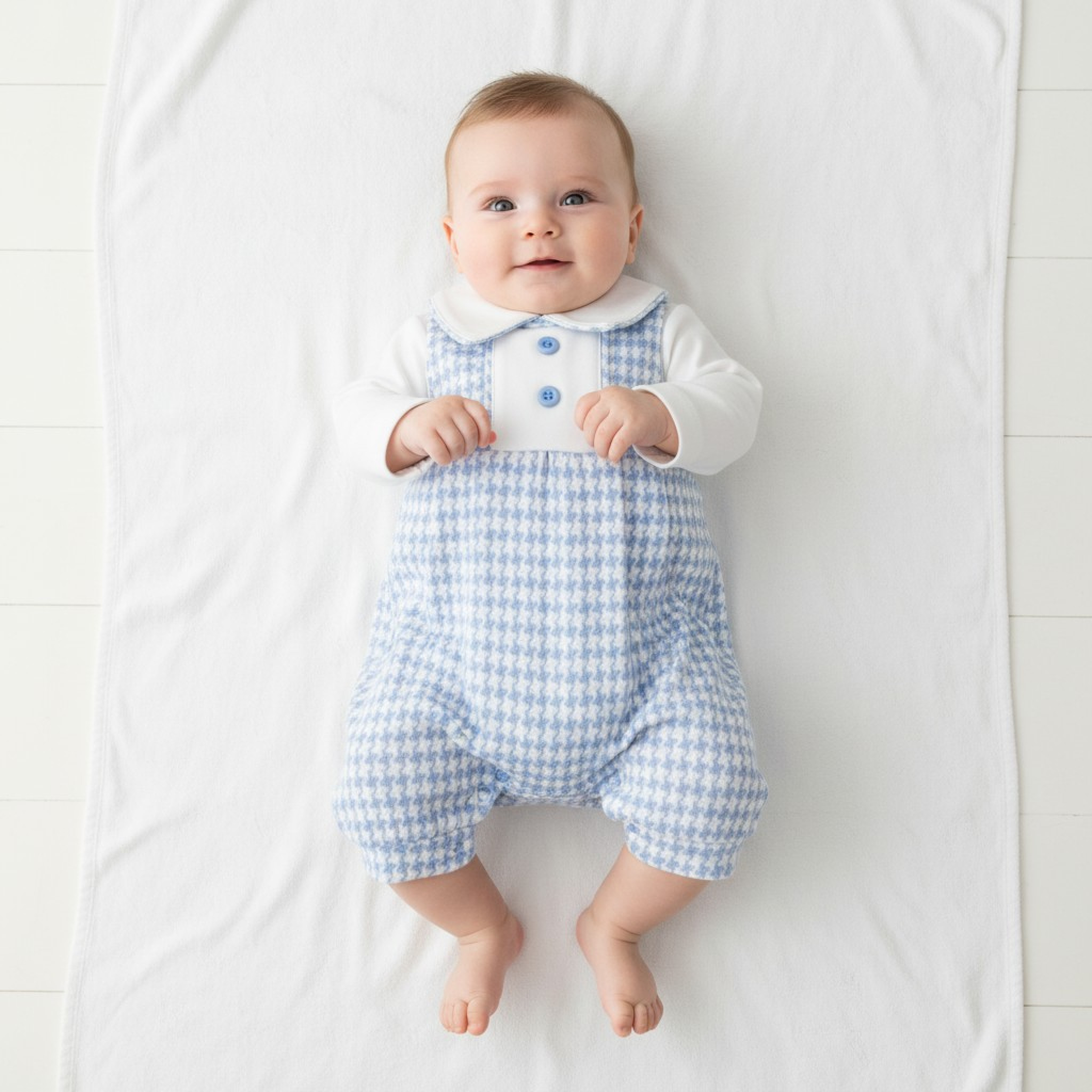 Tiny Chick PB-20-705 5035320207056 TCLBW20-705-S Dogtooth Long Romper Set (3-8lbs)