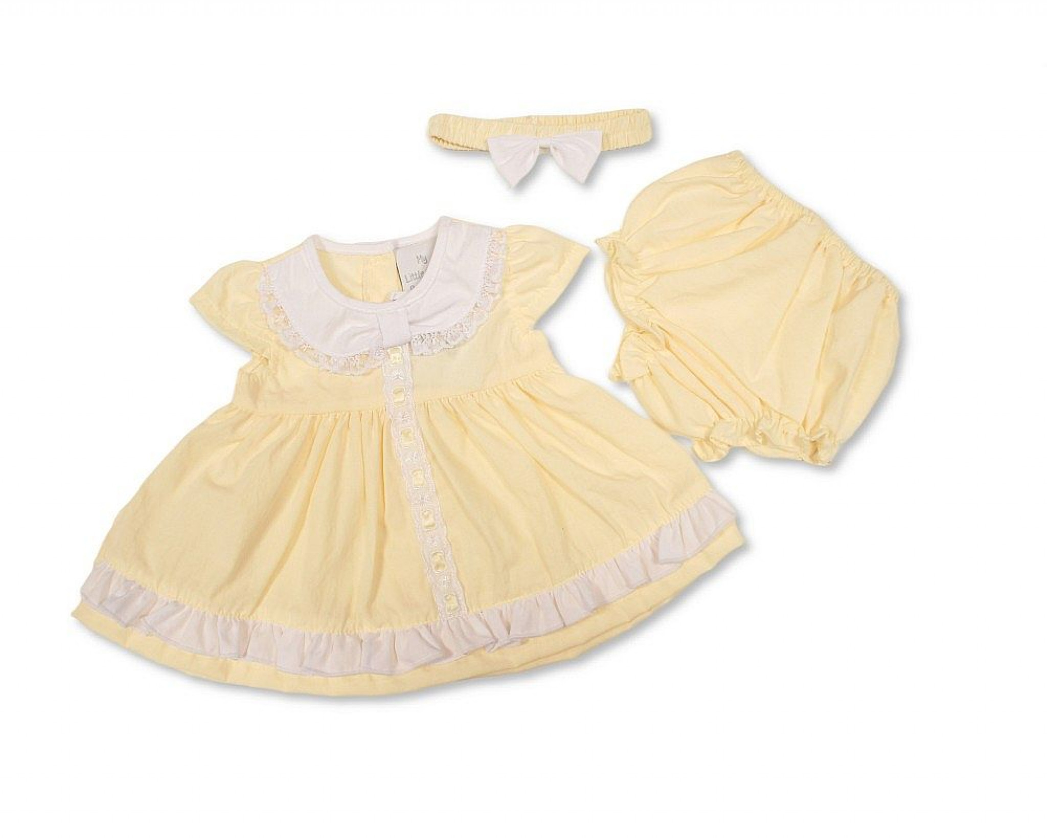 Tiny Chick PB-20-717 5035320207179 TCLBW20-717 "Lace and Bows" Dress Set (3-8lbs)