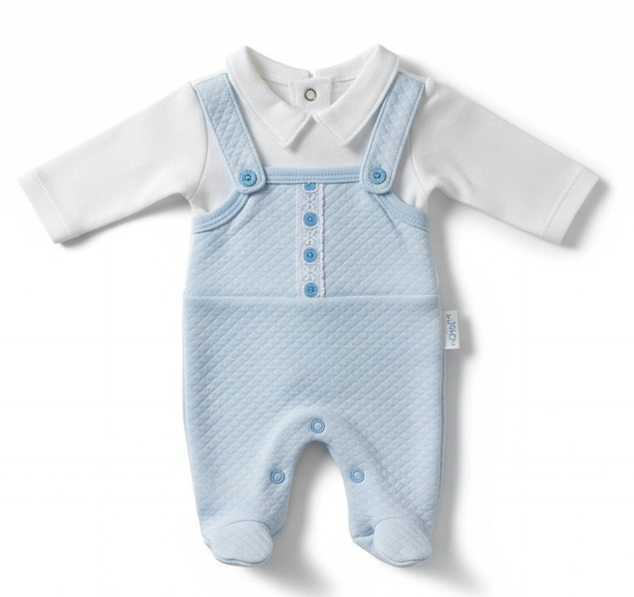 Tiny Chick PB-20-387S All sizes = 5035320683874 TC_LBW20-387-S Quilted "Lace and Bows" All In One (3-8lbs)