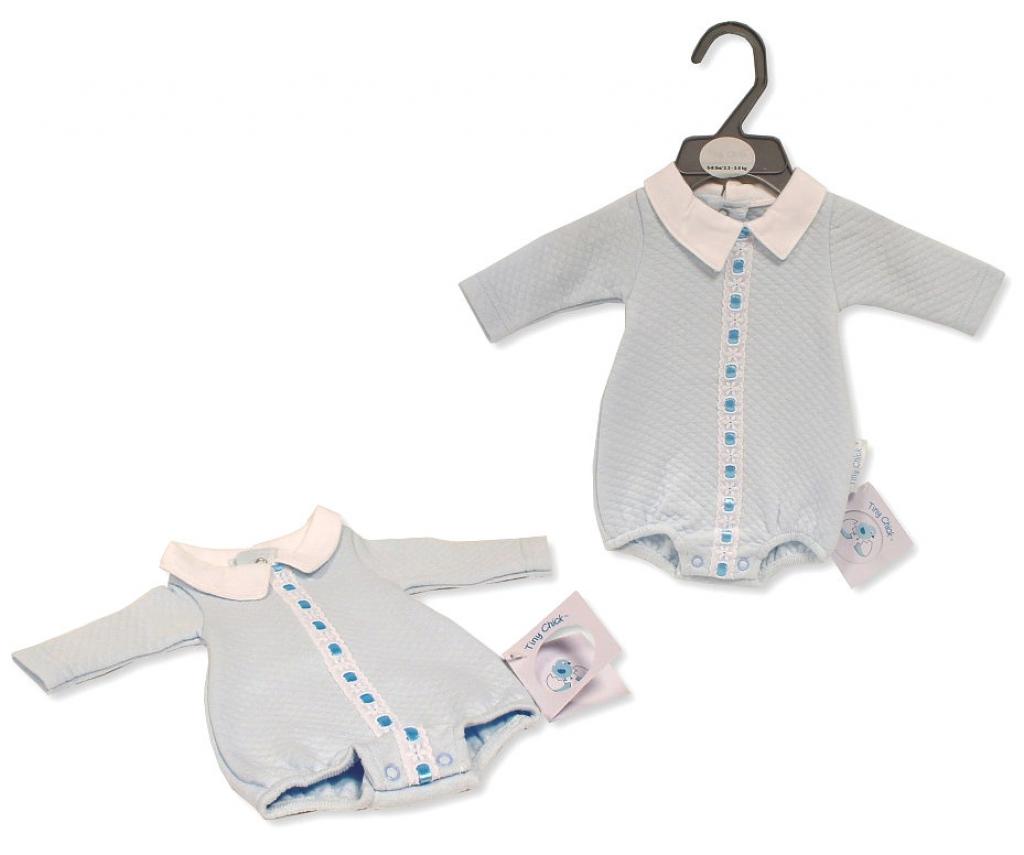 Tiny Chick PB-20-388S All sizes = 5035320483881 TC_LBW20-388S "Lace and Bows" Short Romper (3-8lbs)