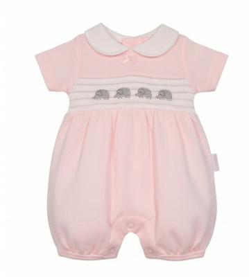 Tiny Chick PB-20-653 503532020653 0 TC_LBW20-653P Smocked "Elephant" Romper (3-8lbs)
