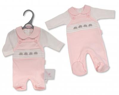 Tiny Chick PB-20-656 5035320206561 TCLBW20-656P Smocked "Elephant" All In One (3-8lbs)