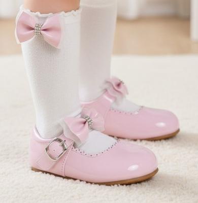 TIB16-P  Pink Bow and Diamante shoe  (3-10)