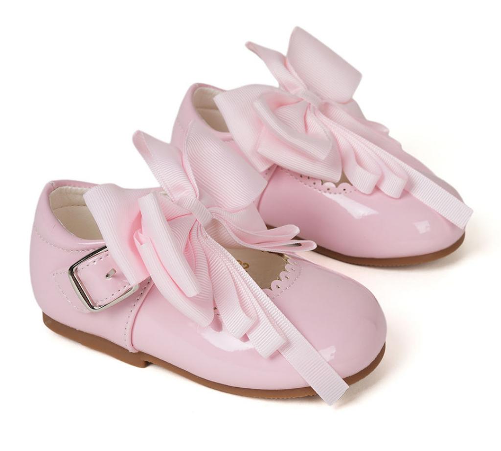 Tia London  * TIB22-P Pink Bow Patent Shoes( 3 - 10)