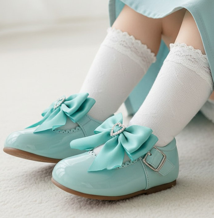 Tia London  * TIB23-M Mint Bow and heart shoe (3-10)