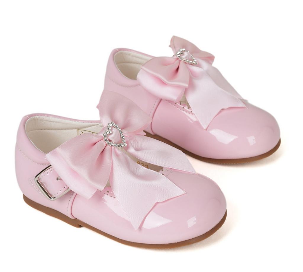 Tia London  * TIB23-P Pink Bow Patent Shoes( 3 - 10)