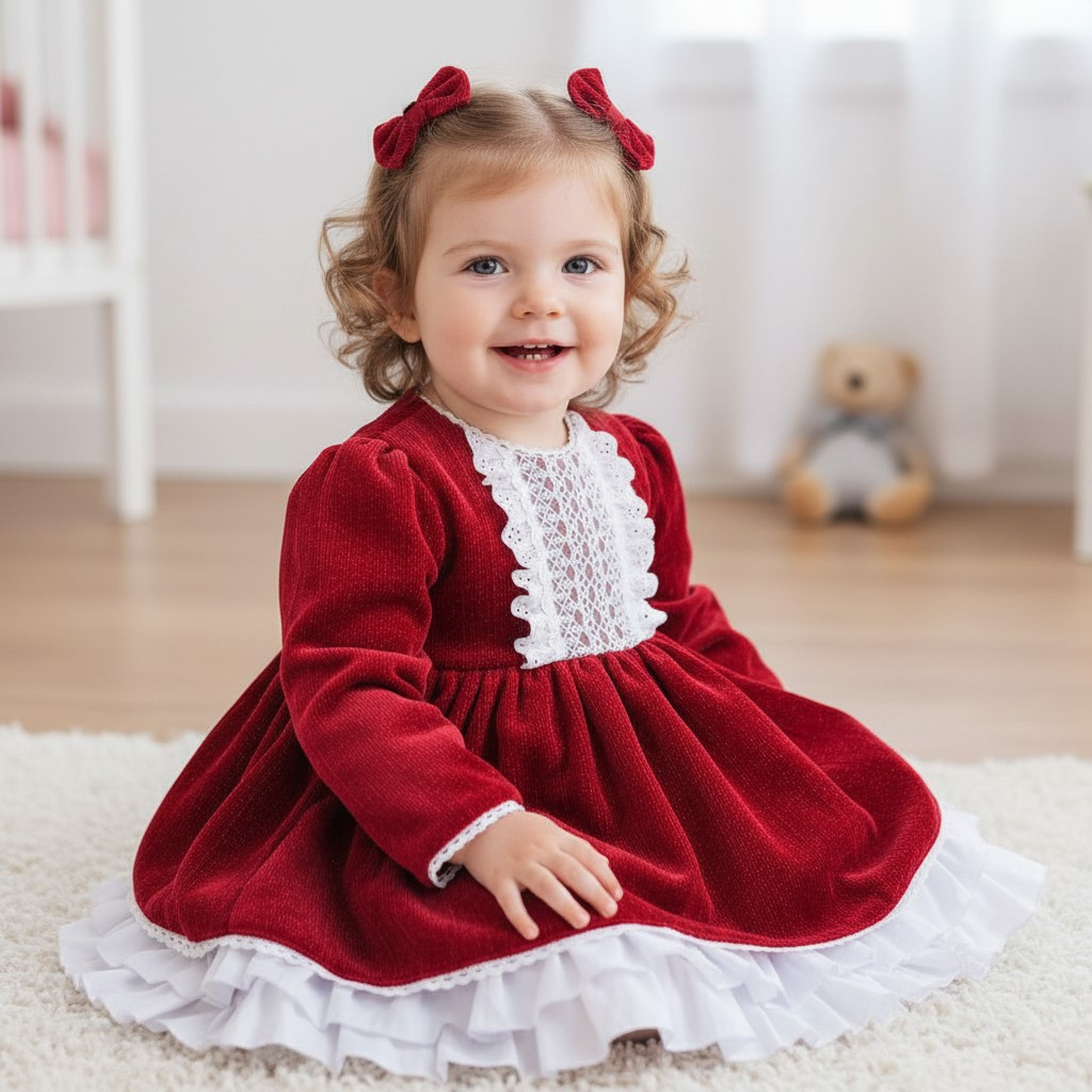 Tia London   TLD2211R Glitter Corduroy Dress Single Choose (3-24 months)