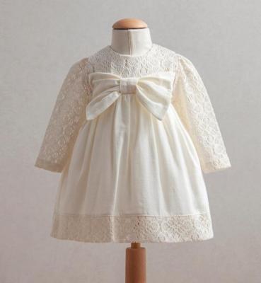 Tongs Baby 3904E * TO3904E  Bow and lace woven dress(6-36 months)