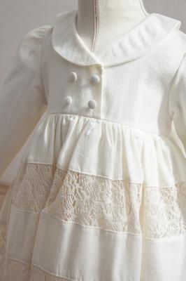 Tongs Baby 3905P * TO3905P Lace Woven Collared Dress (6-36 months)