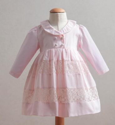 Tongs Baby 3905P * TO3905-P Lace Woven Collared Dress (6-36 months)