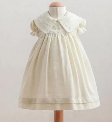 TO3925-M  Palest Apple Woven Dress with lace (6-36 months)
