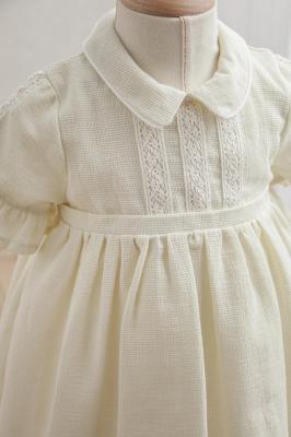 Tongs Baby 3927Mint 8962023112114 TO3927-M Palest Apple Woven Dress with lace(6-36 months)