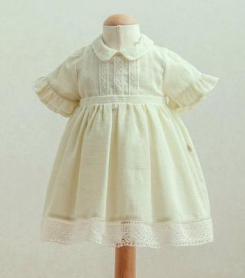 Tongs Baby 3927Mint 8962023112114 TO3927-M Palest Apple Woven Dress with lace(6-36 months)