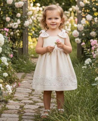 TO3945-C  Floral and Stripe Woven Dress (6-36 months)