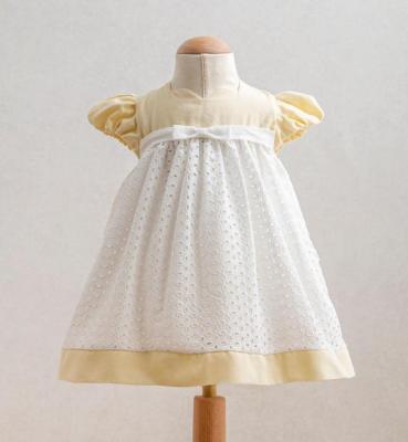 Tongs Baby 3949 * TO3949-Y Broderie Anglaise Lace dress(6-36 months)