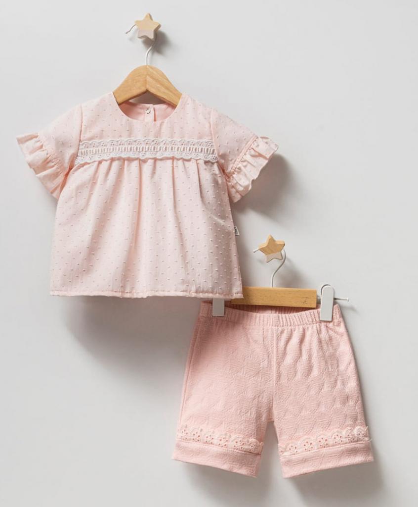 Tongs Baby 5142pembre 8690000050765 TO5142-P Pink Jacquard and Dobby 2 piece(3-24 months)
