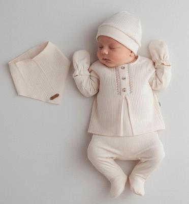 TO5422-E Ecru Embroidered Layette 5 Piece (0-1 months)
