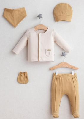 Tongs Baby 5434E 869202311115 TO5445-E Mustard Layette 5 Piece(0-1 months)