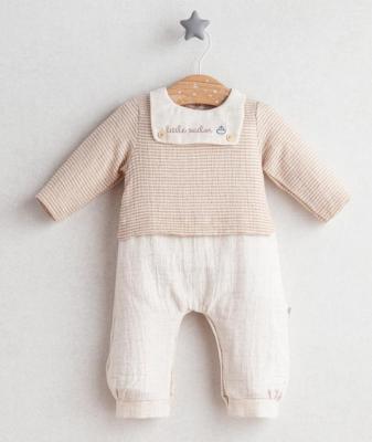 Tongs Baby 5480Ka 8692023111586 TO5480-K Coffee "Little Sailor" Cotton Romper (0-9 months)