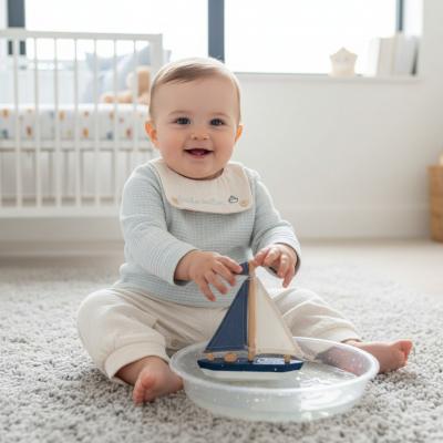 TO5480S  Sky "Little Sailor" Cotton Romper  (0-9 months)