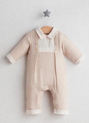 Tongs Baby 5483K  TO5483K Coffee Cotton Romper (0-9 months)