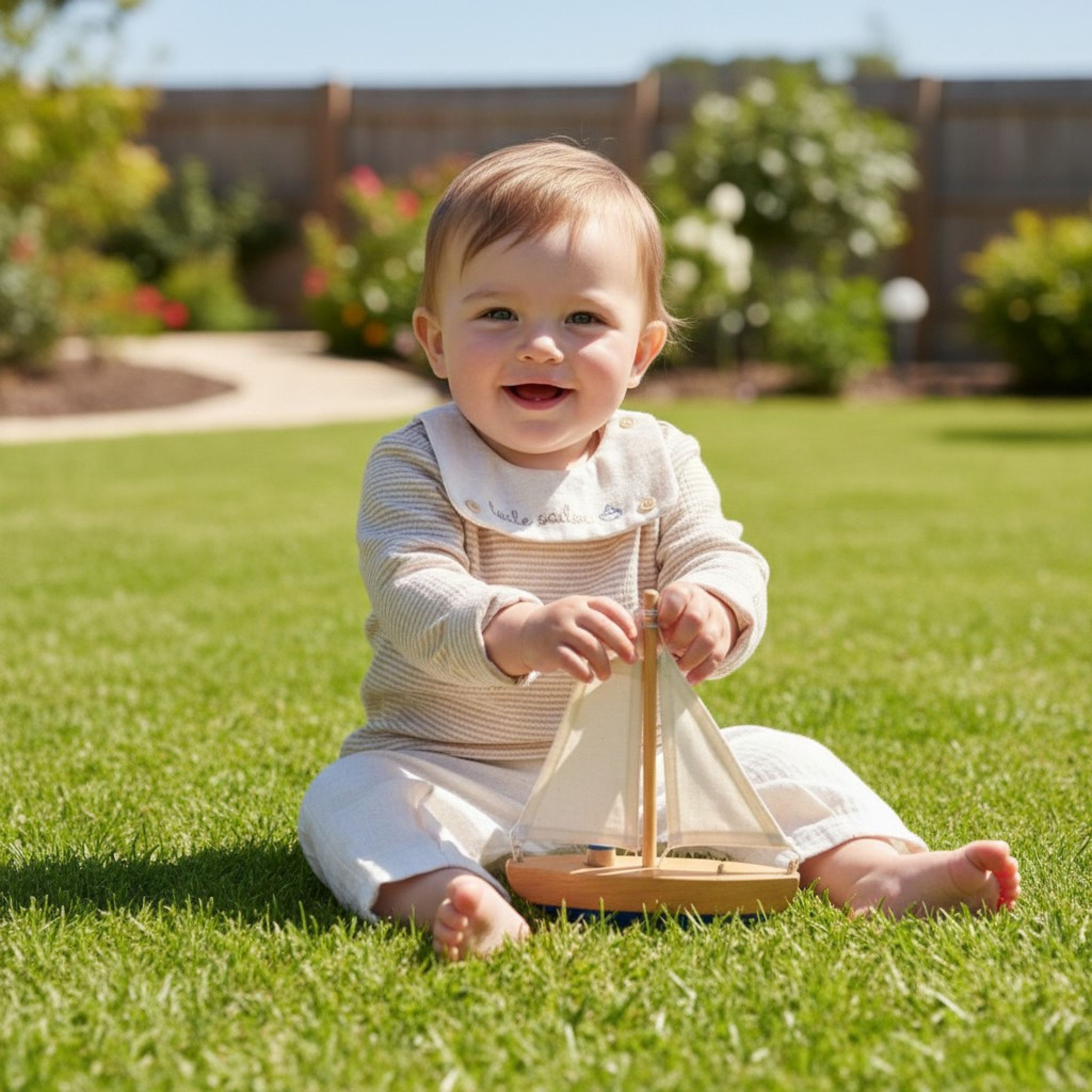 Tongs Baby 5484Kahve 8692023111502 TO5484-K Coffee "Little Sailor" Two Piece ( 6-36 months)