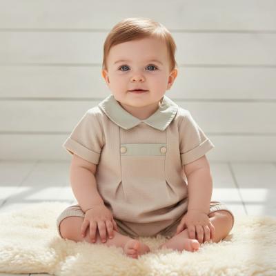 TO5555Y Biscuit Cotton Romper (1-9 months)